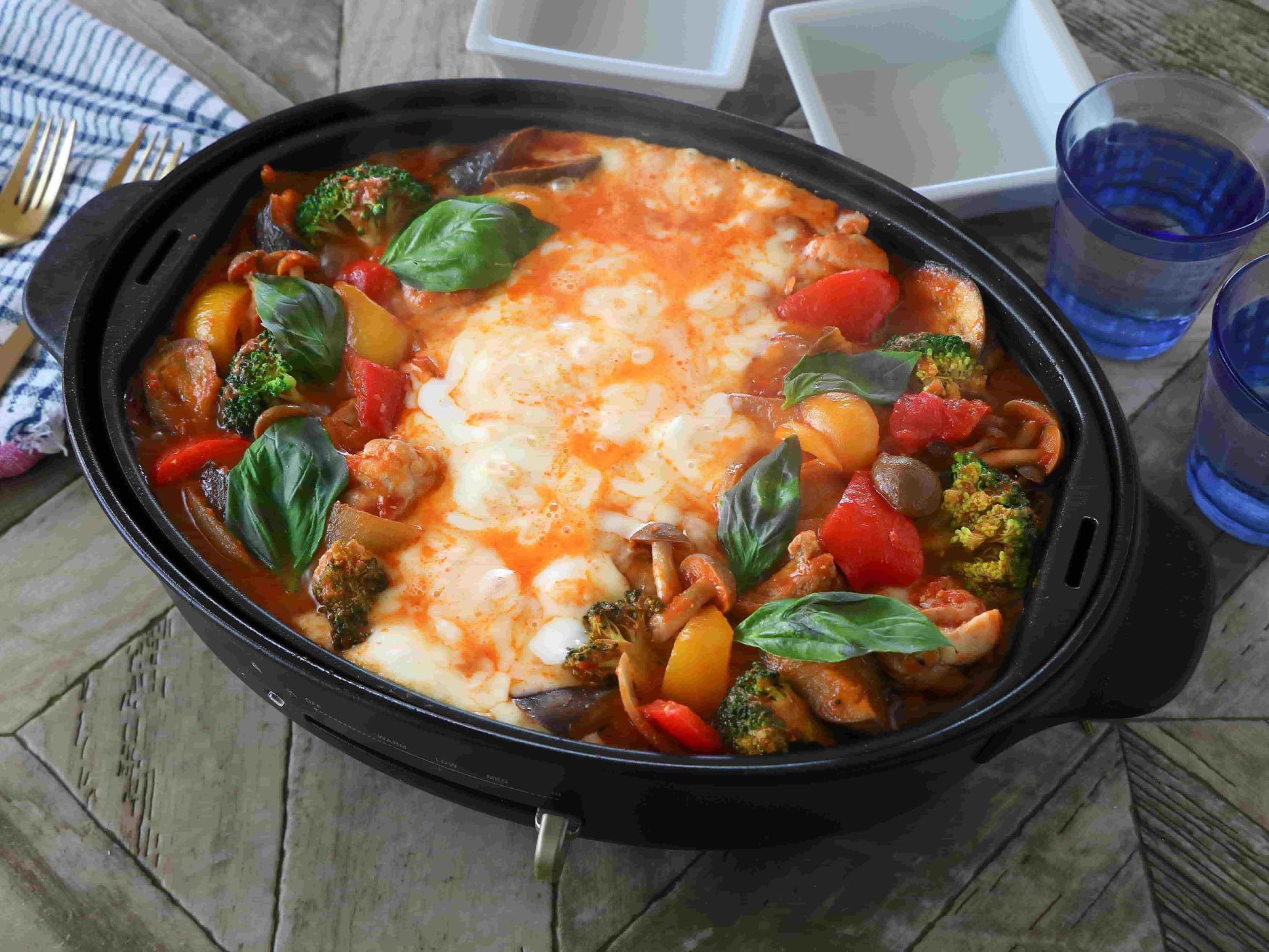 ホットプレートでイタリアンチーズタッカルビ