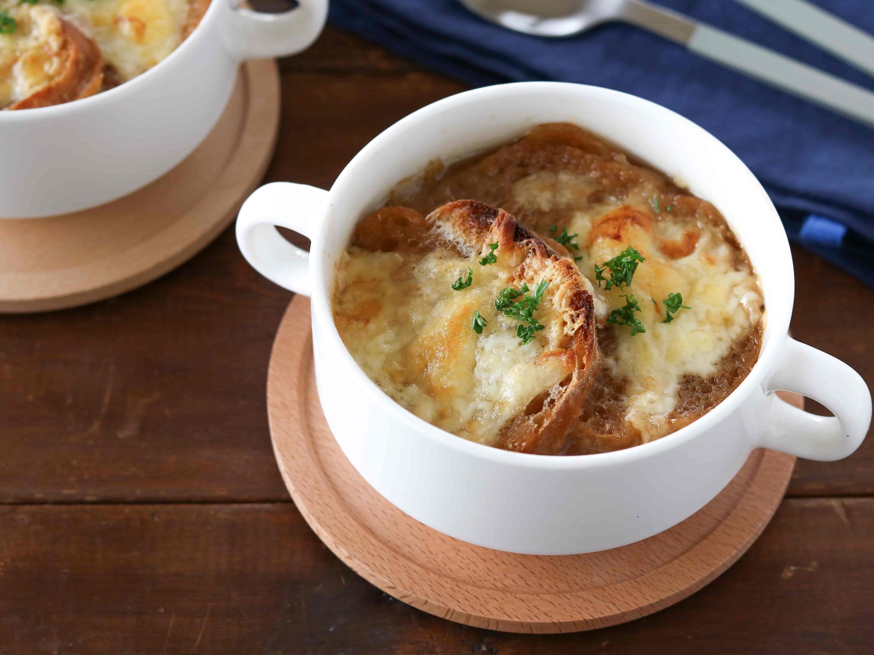 レンジで時短 オニオングラタンスープ